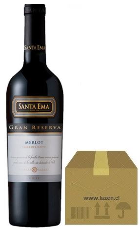 SANTA EMA GRAN RESERVA MERLOT 750CC CAJAx12