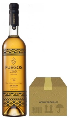 PISCO FUEGOS ENVEJECIDO 40° 750CC 2D CAJAx6