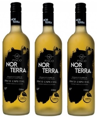 PISCO NOR TERRA ENVEJECIDO 35GL 1LT PACKx3