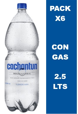 CACHANTUN PET 2500CC C-GAS PACKx6