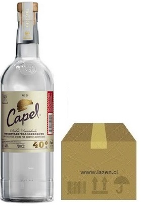 [Pisco] CAPEL 2D TRANSPARENTE 750CC 40GL CAJAx6