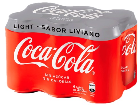 COCA COLA LIGHT 350CC PACKx6