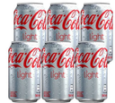 COCA COLA LIGHT LATA 350CC PACKx6