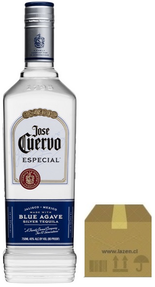 TEQUILA JOSE CUERVO SILVER 38° 750CC CAJAx12