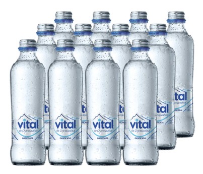 AGUA MINERAL VITAL C-GAS 330CC RETORNABLE CAJAx12