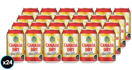 AGUA TONICA CANADA DRY LATA 350CC CAJAx24