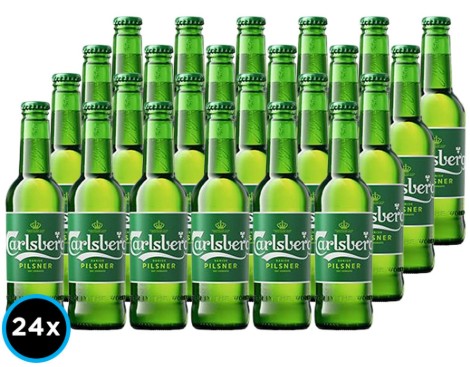 CERVEZA CARLSBERG BOTELLA 330CC DISPLAYx24