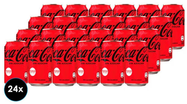 COCA COLA ZERO LATA 350CC DISPLAYx24