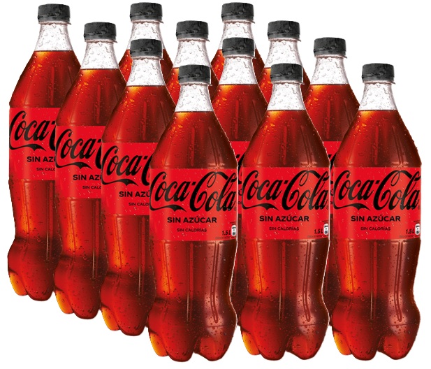 COCA COLA ZERO PET 1500CC DISPLAYx12