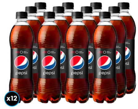 PEPSI ZERO PET 600CC DISPLAYx12