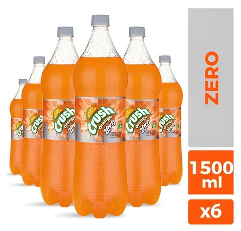 ORANGE CRUSH ZERO PET 1500CC DISPLAYx6