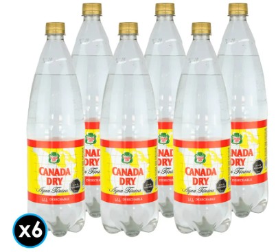 AGUA TONICA CANADA DRY PET 1500CC DISPLAYx6