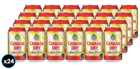 AGUA TONICA CANADA DRY LATA 350CC CAJAx24