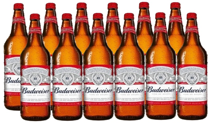 BUDWEISER 945CC DESECHABLE PACKx12