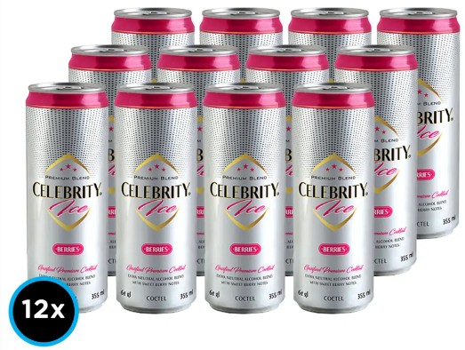 CELEBRITY BERRIES ICE LATA 355CC PACKx12