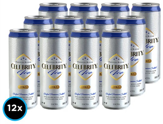 CELEBRITY ICE CITRUS LATA 355CC PACKx12