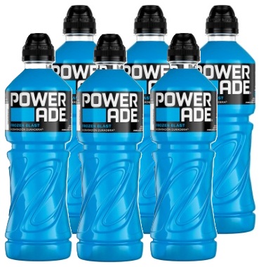 POWER ADE FROZEN BLAST AZUL 600CC PACKx6