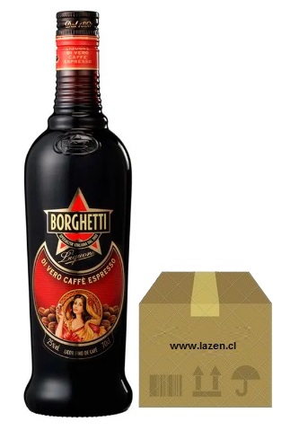 LICOR DE CAFE BORGHETTI 700CC 25° CAJAx6