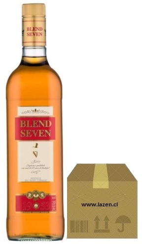 LICOR DE WHISKY BLEND SEVEN 900CC 40° CAJAx6