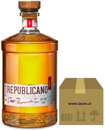 PISCO REPUBLICANO AÑEJADO EN ROBLE 40º 750CC CAJAx6
