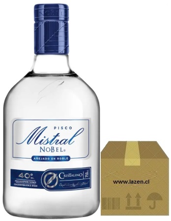 PISCO MISTRAL NOBEL CRISTALINO 40º 750CC CAJAx6