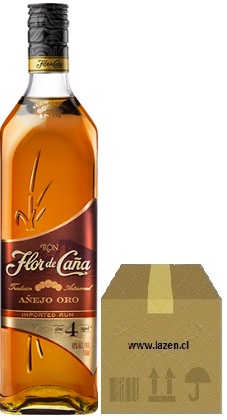 RON FLOR DE CAÑA 4 AÑOS 40° 1750CC CAJAx6