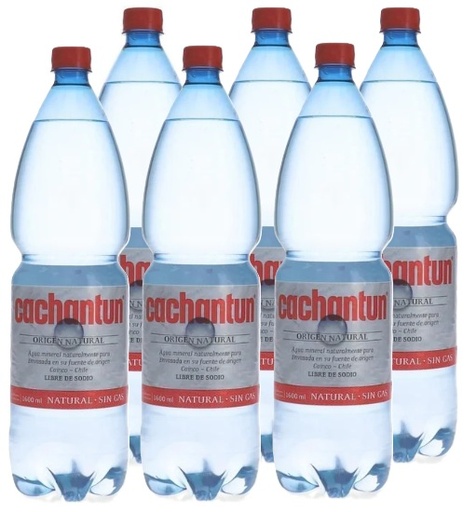[Agua] CACHANTUN PET 1600CC S-GAS DISPLAYx6