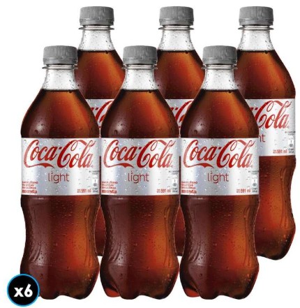 [Bebidas] COCA COLA LIGHT 591CC DISPLAYx6