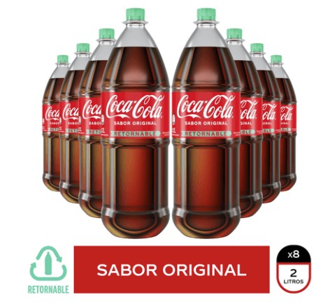 [Bebidas] COCA COLA RETORNABLE 2 LTS CAJAx8