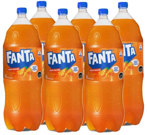 [Bebidas] FANTA PET 3000CC DISPLAYx6