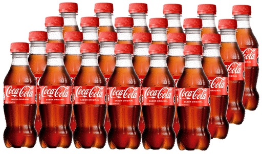 [Bebidas] MINI COCA PET 250CC BOTELLA DISPLAYx24