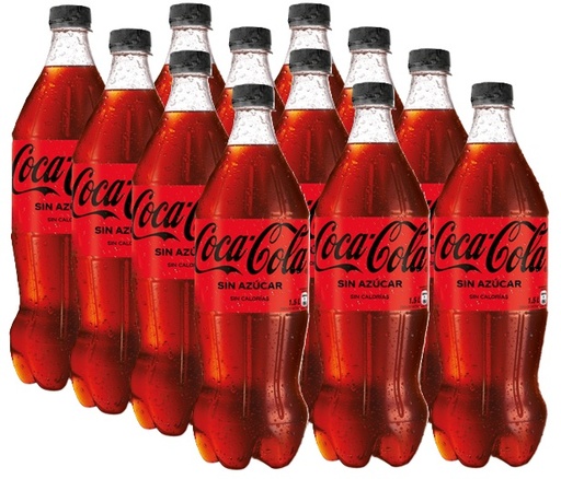 [Bebida] COCA COLA ZERO PET 1500CC DISPLAYx12