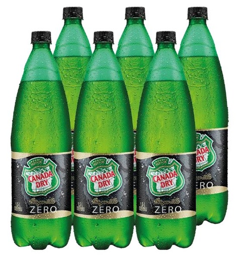 [Bebida] CANADA GINGER ALE ZERO PET 1500CC CAJAx6