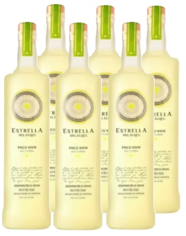 [Coctel] ESTRELLA DEL ELQUI SOUR 750CC 14º CAJAx6