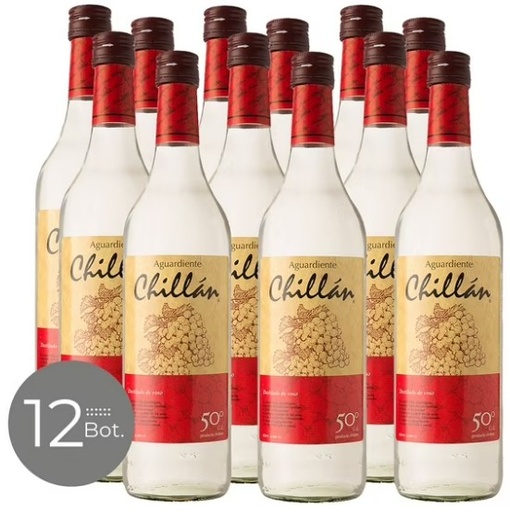 [Aguardiente] AGUARDIENTE ARTESANAL CHILLAN 900CC 50º CAJAx12