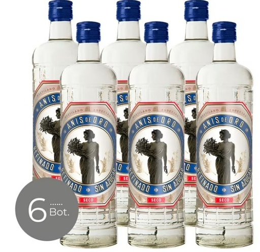 [Licor] ANIS DE ORO MITJANS 750CC CAJAx6