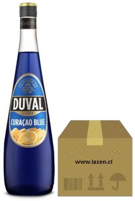 [Licor] CURACAO BLUE DUVAL 750CC 34° CAJAx12