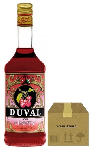 [Licor] CHERRY DUVAL 750CC 28° CAJAx12