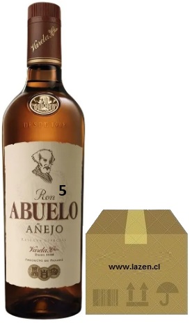 [Ron] RON ABUELO AÑEJO 5 AÑOS 750CC CAJAx12